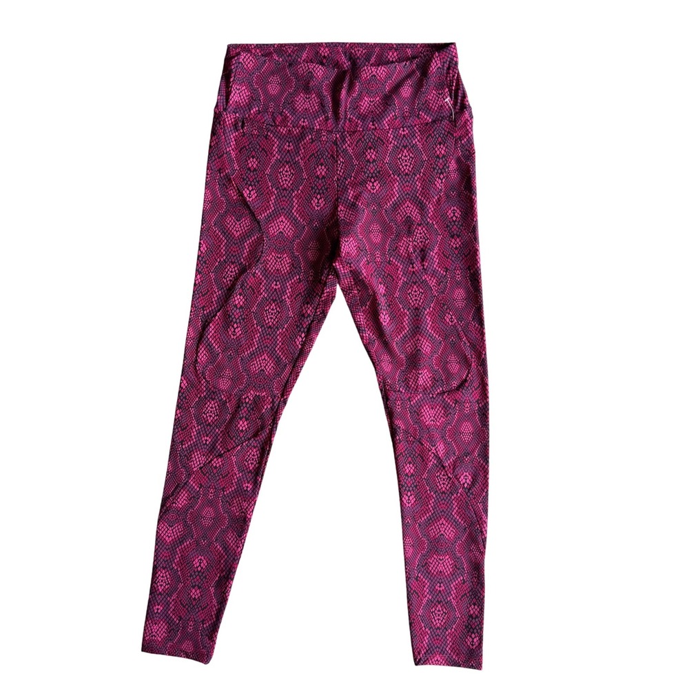 New Pink Snakeskin High Waisted Leggings Yoga Pants Gym Y2K Barbiecore S‎